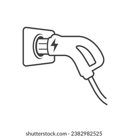 illustration of charger car nozzle, vector art.