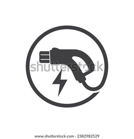 illustration of charger car nozzle, vector art.