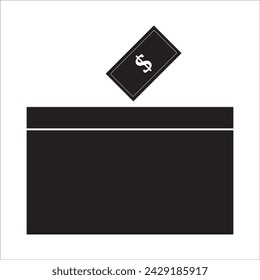 ilustración de diseño vectorial de icono de caja de caridad
