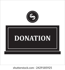 Illustration der Wohltätigkeitsbox-Symbol-Vektor-Design