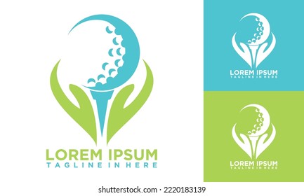 illustration of charity golf logo design inspiration for logo icon and banner