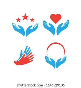 Illustration of charity logo design template vector