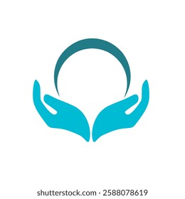 Illustration of charity logo design template vector