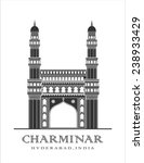 An illustration of Charminar monument in Hyderabad, India