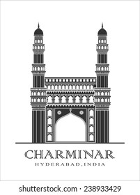 An Illustration Of Charminar Monument In Hyderabad, India