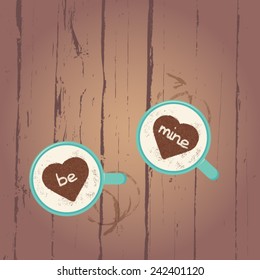 Illustration of a charming way of asking to "be mine", it can be used for anything from greeting cards to invitations, or banners for special occasions