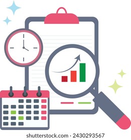 Illustration of the chart of accounts, financial follow-up of expenses, in a professional manner on a white background. The concept of financial auditing