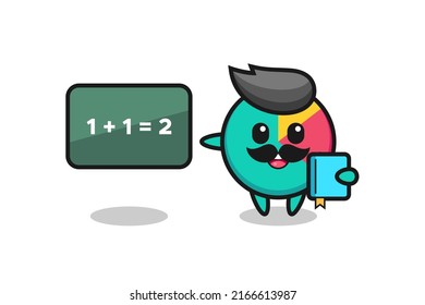 Illustration of chart character as a teacher , cute style design for t shirt, sticker, logo element