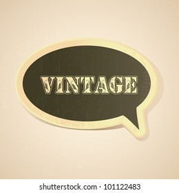 illustration of chat bubble in vintage style