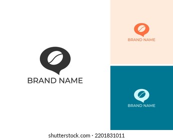 ILLUSTRATION CHAT COFFEE BEAN LOGO DESIGN VECTOR GOOD FOR COFFEE SHOP, BRAND COFFEE
