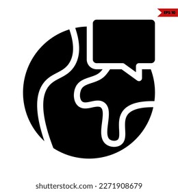 illustration of chat glyph icon 