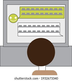 Illustration of a chat meeting with a client