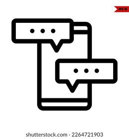illustration of chatting line icon 