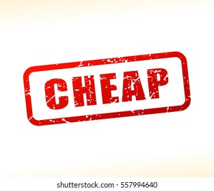 Illustration of cheap text stamp
