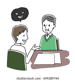 Illustration of cheaters cheating seniors