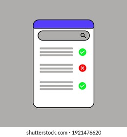 illustration of check list data vector design