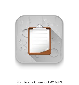 illustration of check list With long shadow over app button