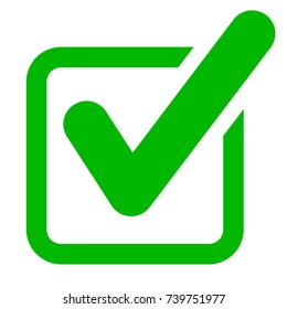 Illustration of check mark green icon concept