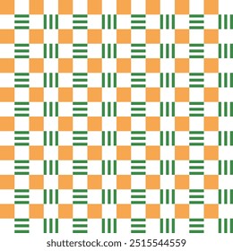 Illustration of a check pattern background in a combination of yellow and green. Pattern graphic used for wallpaper, tile, fabric, textile, interior.