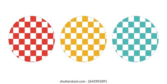 Illustration checker board chess retro unique design