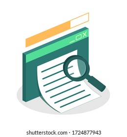 Illustration of checking documents to upload
