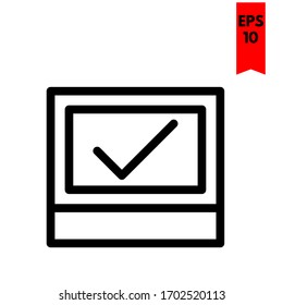 ilustración de icono plano de lista de comprobación