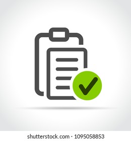Illustration of checklist icon on white background