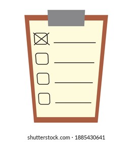 illustration of checklist paper vector design. good for bussines icon element
