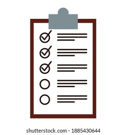 illustration of checklist paper vector design. good for bussines icon element
