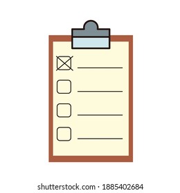 ilustración de diseño vectorial de papel de repost de lista de verificación 