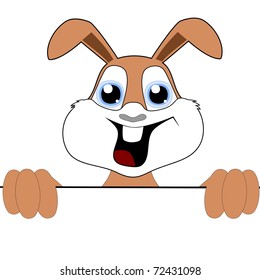 Illustration of a cheerful Easter bunny