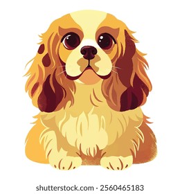 illustration of a cheerful, vibrant-colored dog, perfect for a children or kid theme