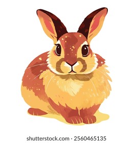 illustration of a cheerful, vibrant-colored rabbit, perfect for a children or kid theme