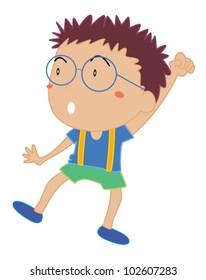 Illustration of a cheering child