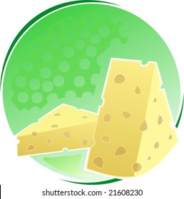 Illustration of Cheese with back ground	