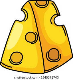 illustration of Cheese outline white on background vector