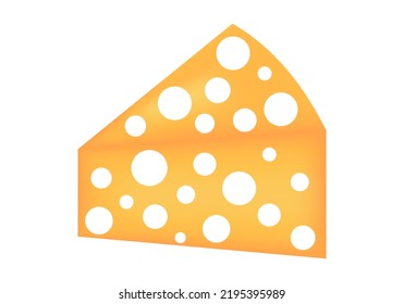 ilustración de rodajas de queso con técnica de malla sobre fondo blanco