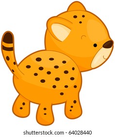 Illustration of a Cheetah with its Back Turned