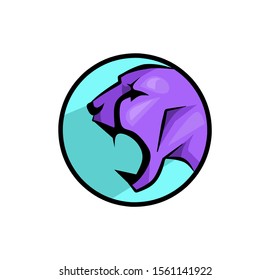 illustration of cheetah head logo template.cheetah head icon