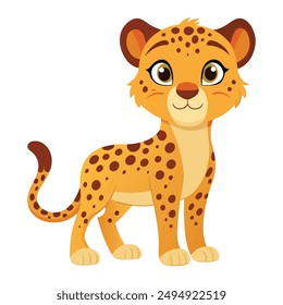 Illustration of Cheetah standing Isolated