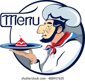 Illustration of chef. cartoon chef