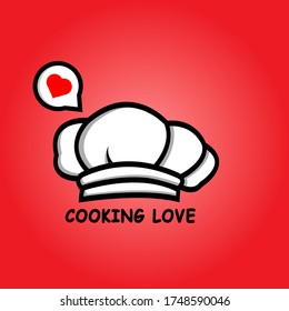 illustration of chef hat. catering and restaurant icon mascot logo.