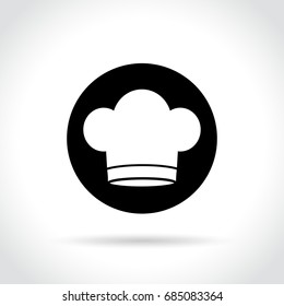 Illustration of chef hat icon on white background