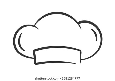 Illustration of chef hat in line style, vector eps10 illustration