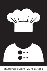Ilustración de un chef con un sombrero de fondo.