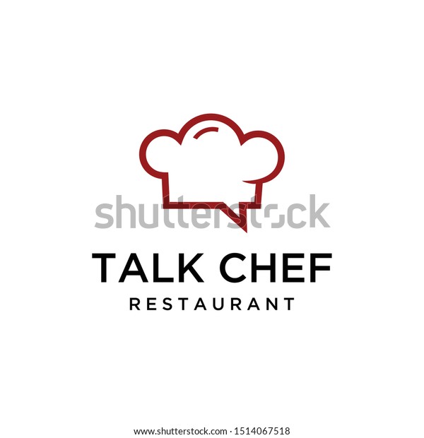 Illustration Chef Hat Restaurant Combined Bubble Stock Vector (Royalty
