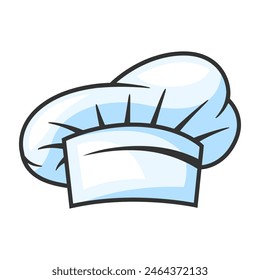 Illustration of chef hat. Stylized kitchen and restaurant utensil.