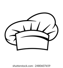 Illustration of chef hat. Stylized kitchen and restaurant utensil.
