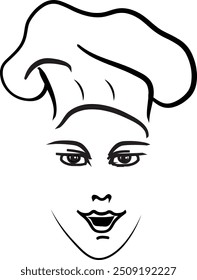 Illustration of a chef Icon to use in restaurant