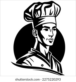 illustration of chef isolated on white